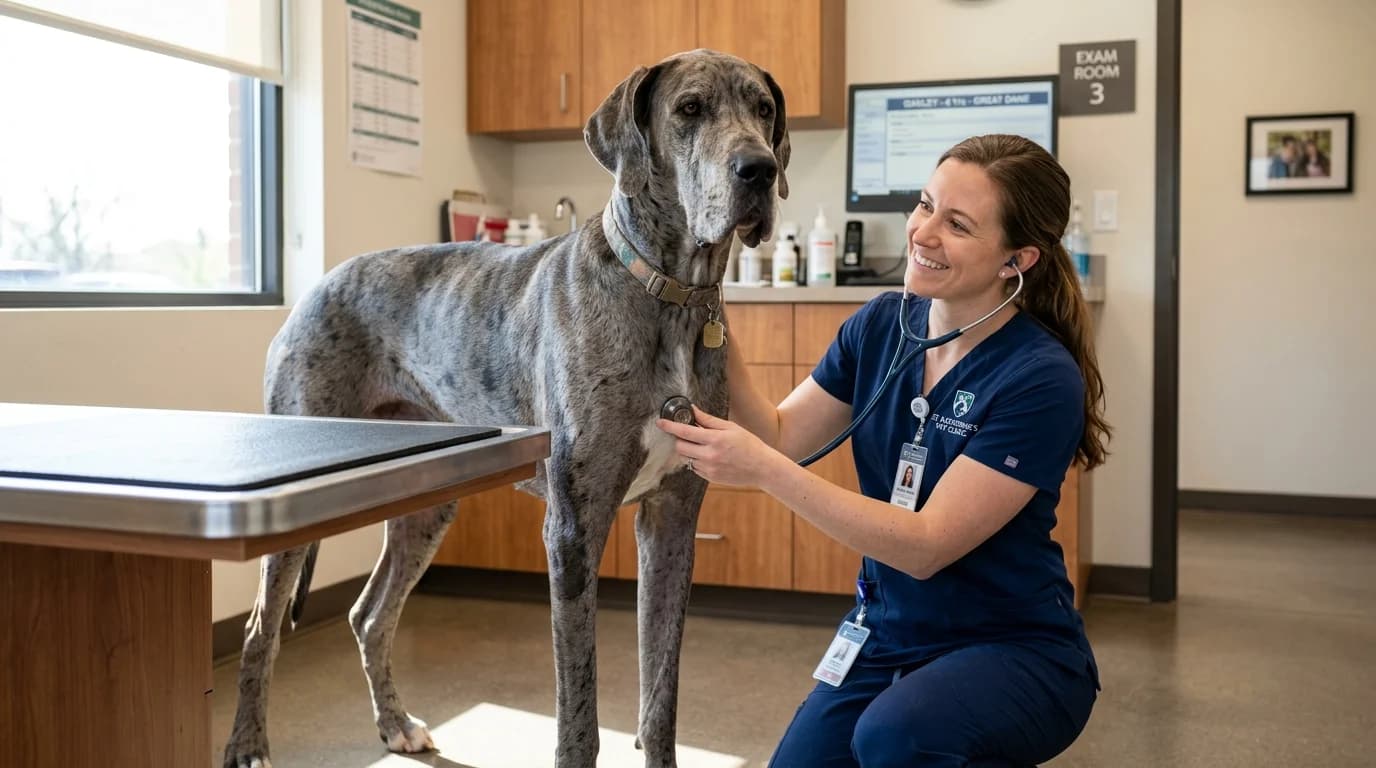 Great Dane Lifespan: Giant Breed Biogerontology, DCM Genetics, GDV Prevention & Senior Longevity Protocols